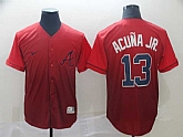 Braves 13 Ronald Acuna Jr Red Drift Fashion Jersey,baseball caps,new era cap wholesale,wholesale hats